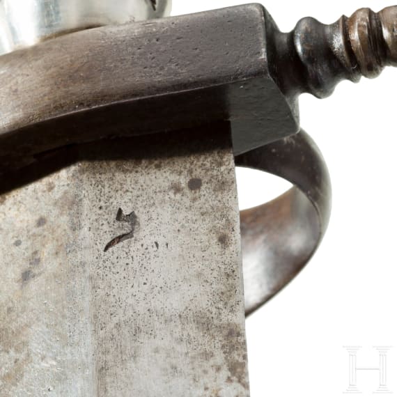 Silbermontierter Linkhanddolch, deutsch, Historismus im Stil um 1600