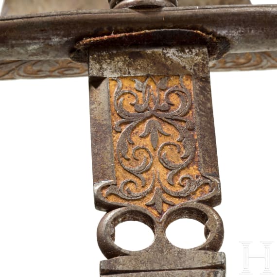 Linkhanddolch im Stil des 17. Jhdts., Toledo, datiert 1882