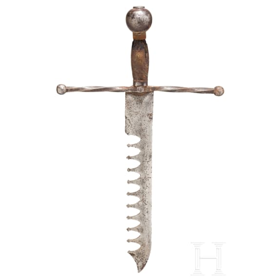Linkhanddolch mit Klingenf&auml;nger, Historismus im Stil um 1600