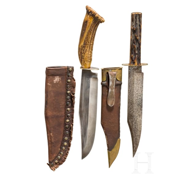 Zwei Bowie-Messer, USA, 19. Jhdt.