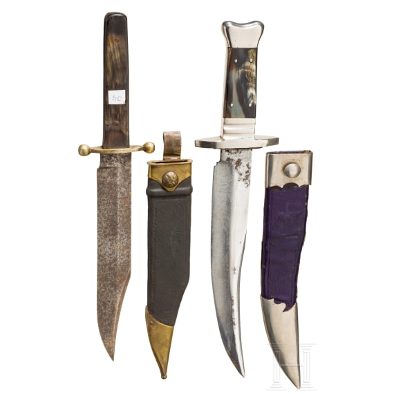 Zwei Bowie-Messer, USA, 19./20. Jhdt.