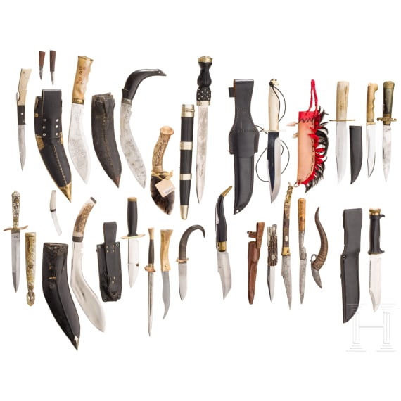 22 Messer und Dolche aus Europa und Nepal, 19./20. Jhdt.