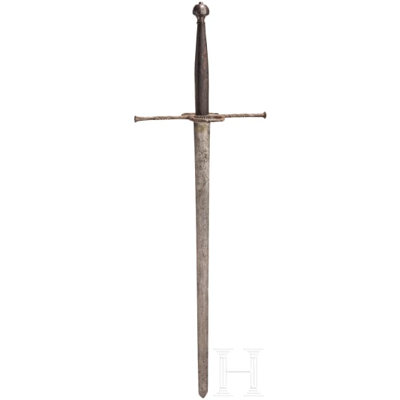 Schwert zu anderthalb Hand, Historismus im Stil um 1530/40, unter Verwendung alter Teile