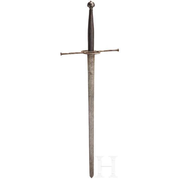 Schwert zu anderthalb Hand, Historismus im Stil um 1530/40, unter Verwendung alter Teile
