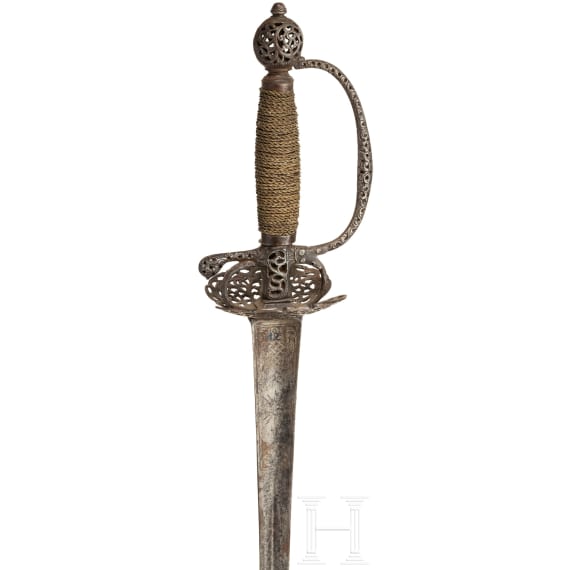 Eisengeschnittener Galanteriedegen, Frankreich, um 1750