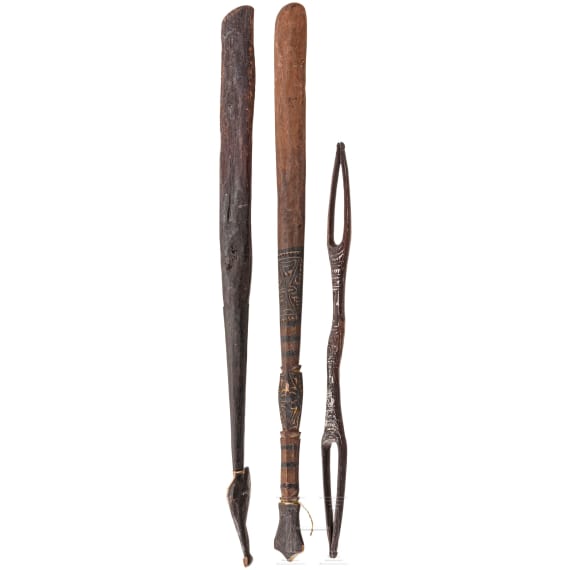 Drei Kochwerkzeuge, Papua-Neuguinea