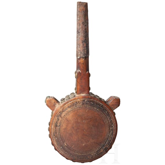 Gro&szlig;e Pulverflasche, balkant&uuml;rkisch, 19. Jhdt.