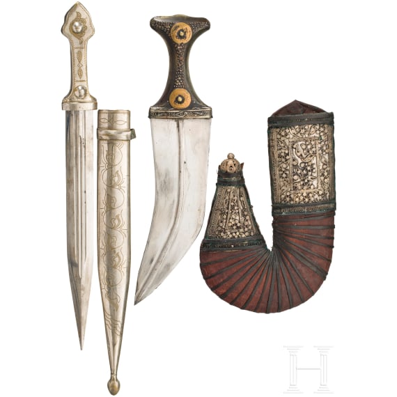 Vier Dolche, orientalisch, 20. Jhdt.