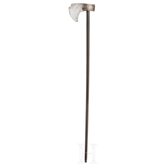 Streitaxt (Tabar) aus feinem Damaststahl, Indien, um 1800