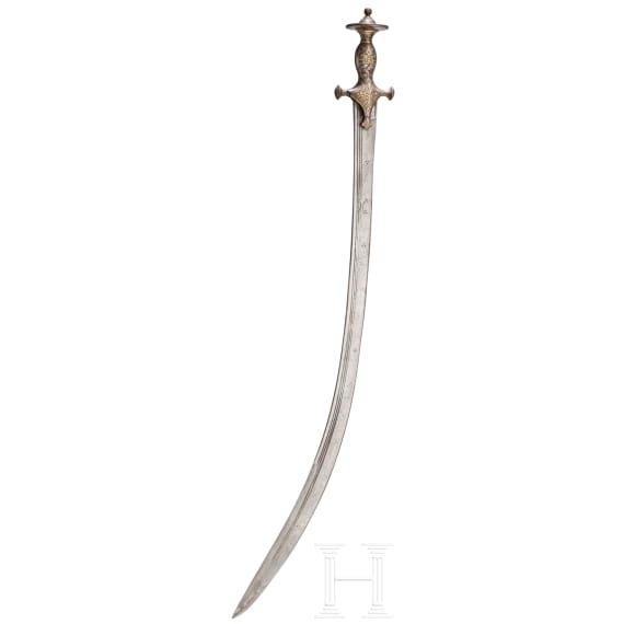 Tulwar mit silberplattiertem Gef&auml;&szlig;, Indien, um 1800