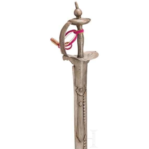 Khanda mit Wootzklinge, Indien, Rajasthan, 18. Jhdt.