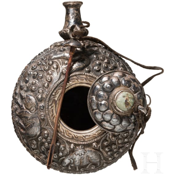 Silbernes Schminkgef&auml;&szlig;, Indien, um 1900