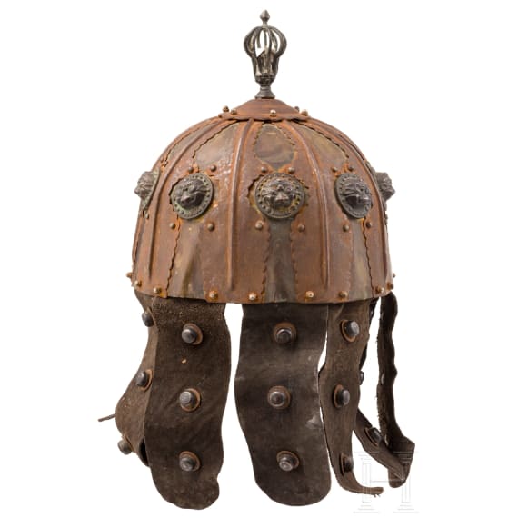 Sino-tibetischer Helm, neuzeitliche Fertigung im Stil des 15./16. Jhdts.