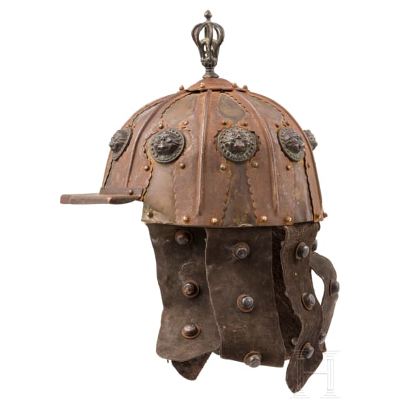 Sino-tibetischer Helm, neuzeitliche Fertigung im Stil des 15./16. Jhdts.