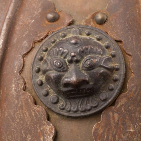 Sino-tibetischer Helm, neuzeitliche Fertigung im Stil des 15./16. Jhdts.