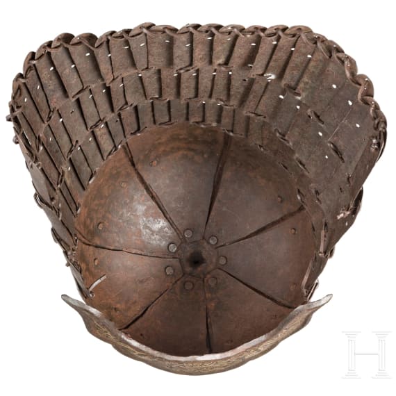 Spangenhelm, sino-tibetisch, neuzeitliche Fertigung im Stil des 17. Jhdts.