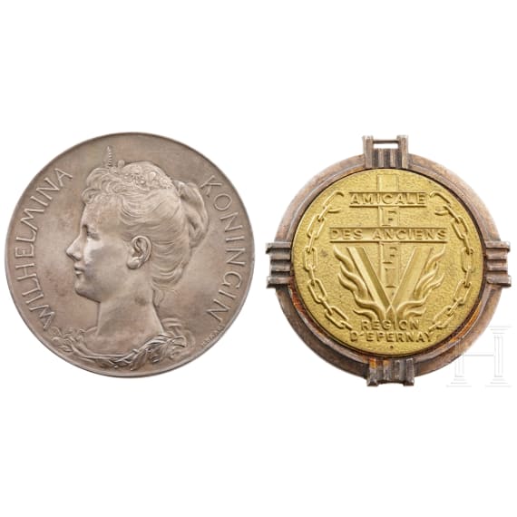 A Dutch silver medal on Wilhelmina, Queen of the Netherlands (1890 - 1948)