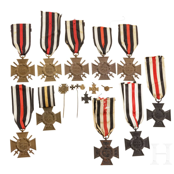 Zehn Ehrenkreuze f&uuml;r Frontk&auml;mpfer, Preu&szlig;en, 1914 - 1918