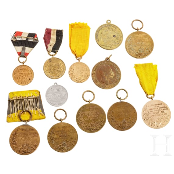 Sammlung 12 Medaillen, Preu&szlig;en, um 1900