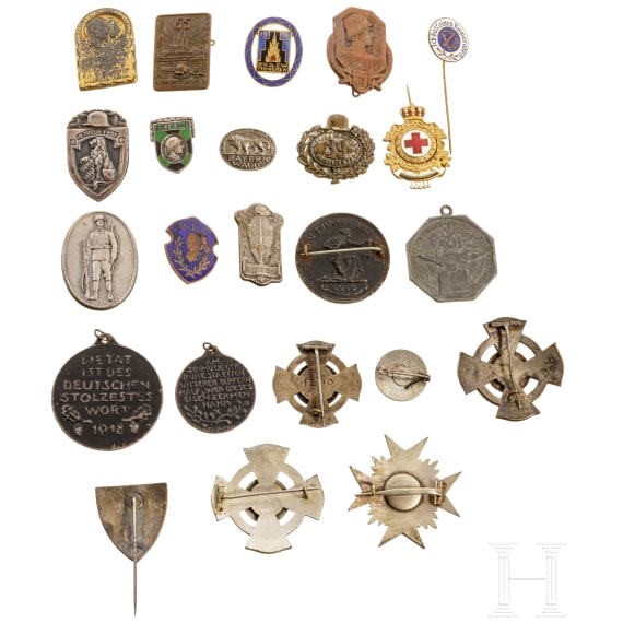 Sammlung 23 Abzeichen, Preu&szlig;en und Bayern, 1900 - 1930