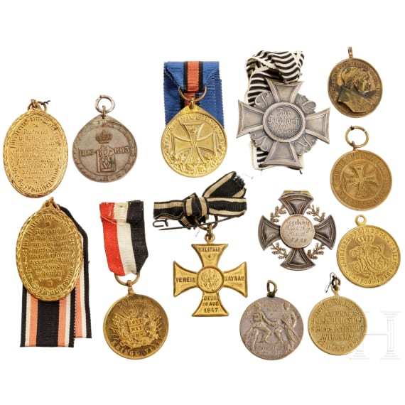 Kaiserschie&szlig;preis und ca. 40 Abzeichen, Preu&szlig;en