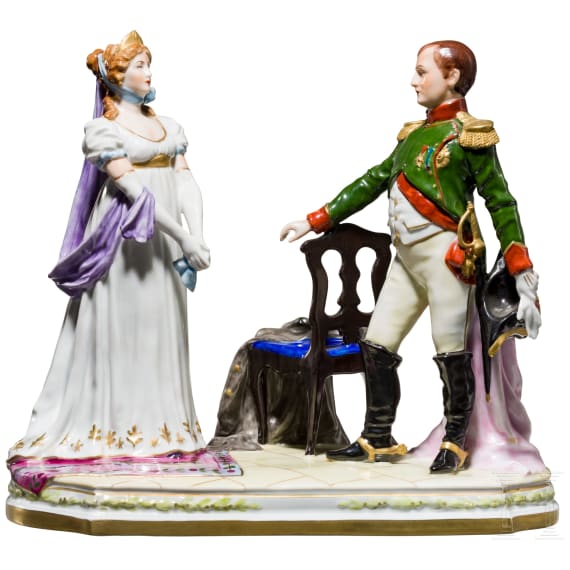 Kaiser Napoleon I. und Kaiserin Josephine, Porzellanmanufaktur Scheibe-Alsbach, 20. Jhdt.