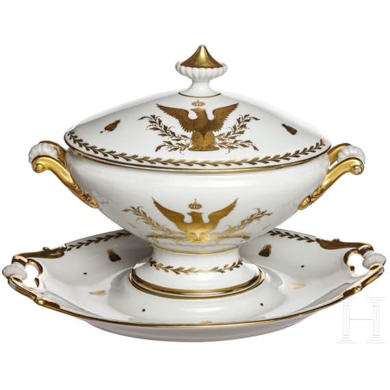 Napoleon I. - gro&szlig;e patriotische Terrine, 19./20. Jhdt.