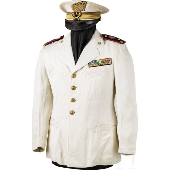 Schirmm&uuml;tze und Uniformjacke eines Hauptmanns der Bersaglieri in Afrika, 1. H&auml;lfte 20. Jhdt.