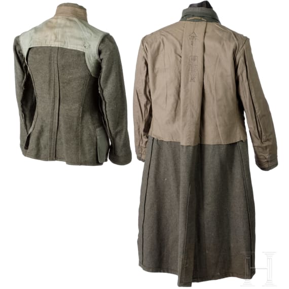 Feldgrauer Mantel und Uniformjacke, &Ouml;sterreich, 1. H&auml;lfte 20. Jhdt.