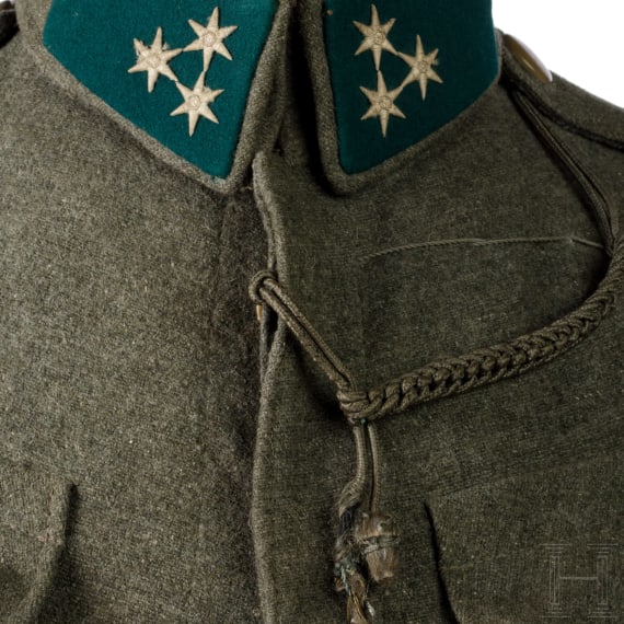 Feldgrauer Mantel und Uniformjacke, &Ouml;sterreich, 1. H&auml;lfte 20. Jhdt.