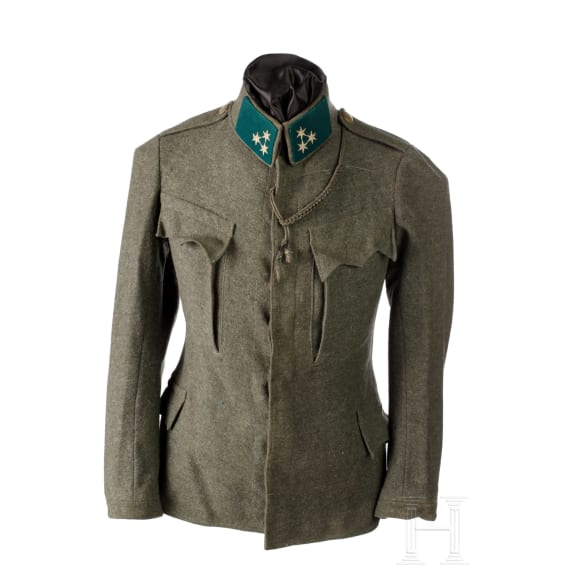 Feldgrauer Mantel und Uniformjacke, &Ouml;sterreich, 1. H&auml;lfte 20. Jhdt.