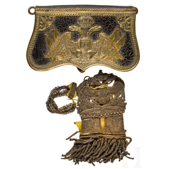 Kartuschkasten und Portepee f&uuml;r einen Kammerherrenschl&uuml;ssel, Regierungszeit Kaiser Franz I. (1804 - 1835)