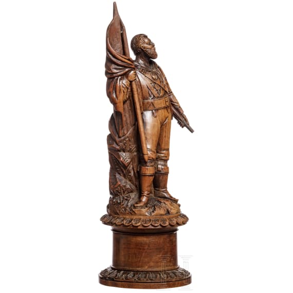 Holzdose mit der Figur Andreas Hofers, fr&uuml;hes 19. Jhdt.