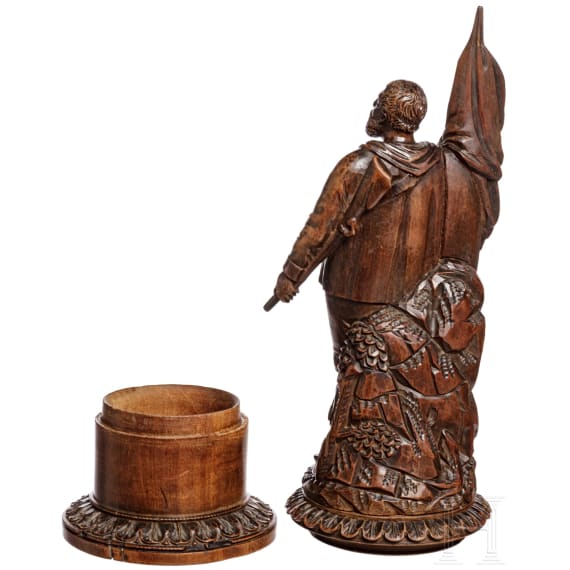 Holzdose mit der Figur Andreas Hofers, fr&uuml;hes 19. Jhdt.