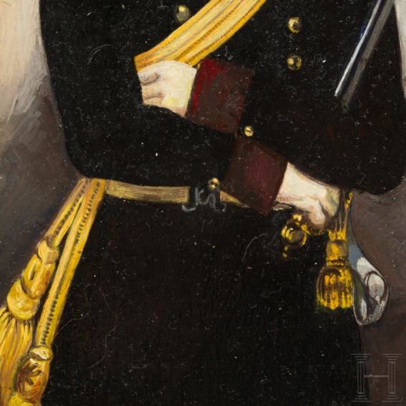 Zwei Uniformgem&auml;lde &ouml;sterreichischer Offiziere, 20. Jhdt.
