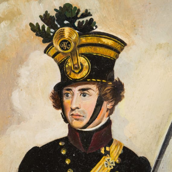 Zwei Uniformgem&auml;lde &ouml;sterreichischer Offiziere, 20. Jhdt.