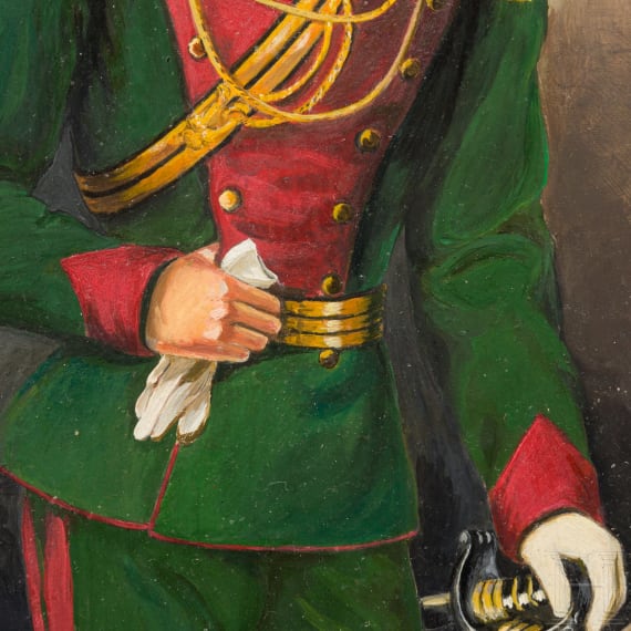 Zwei Uniformgem&auml;lde &ouml;sterreichischer Offiziere, 20. Jhdt.