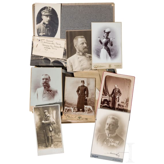 Kiste "Kriegserinnerungen" mit Fotos (CDV) aus der Familie k.u.k General Eduard Barger