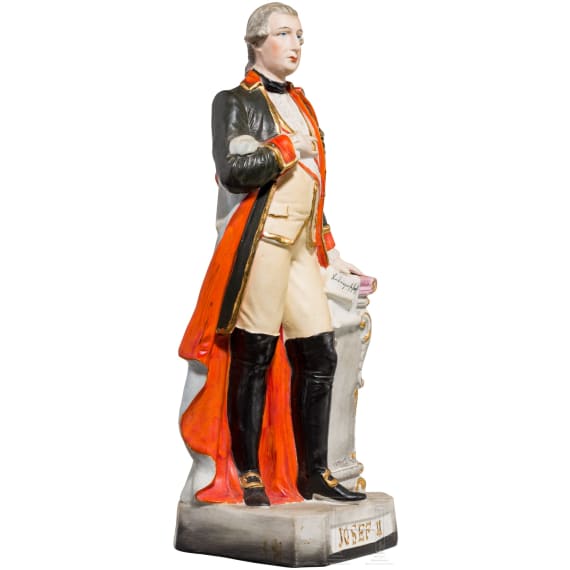 Kaiser Joseph II. - farbig gefasste Keramikfigur