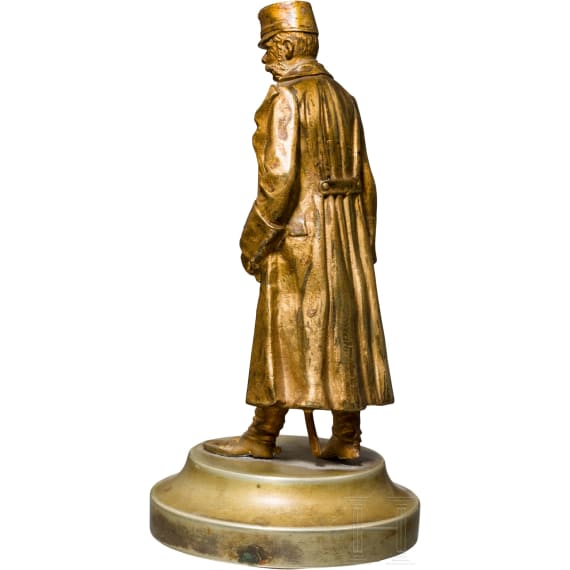 Kaiser Franz Joseph I. von &Ouml;sterreich - kleine, vergoldete Bronzeb&uuml;ste