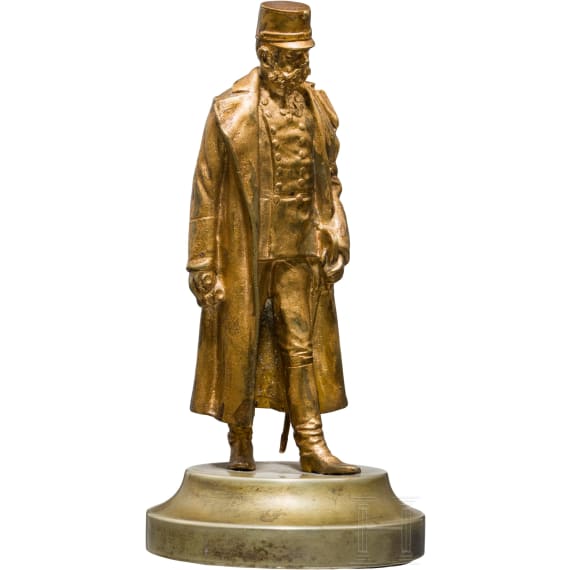 Kaiser Franz Joseph I. von &Ouml;sterreich - kleine, vergoldete Bronzeb&uuml;ste