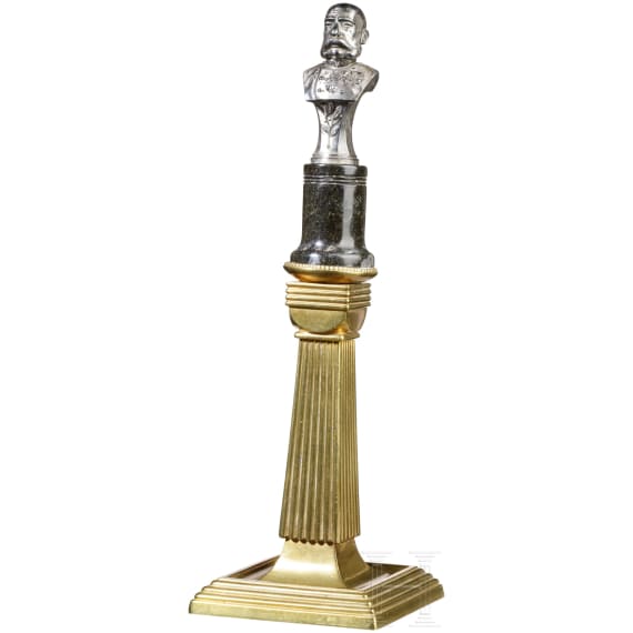 Kaiser Franz Joseph I. von &Ouml;sterreich - kleine, versilberte B&uuml;ste