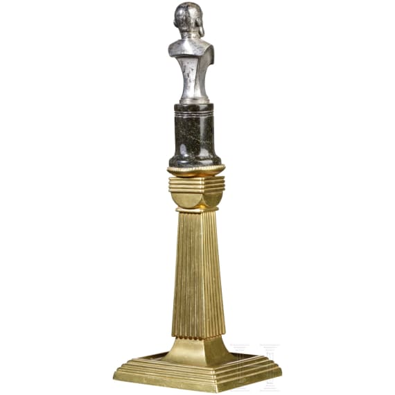 Kaiser Franz Joseph I. von &Ouml;sterreich - kleine, versilberte B&uuml;ste