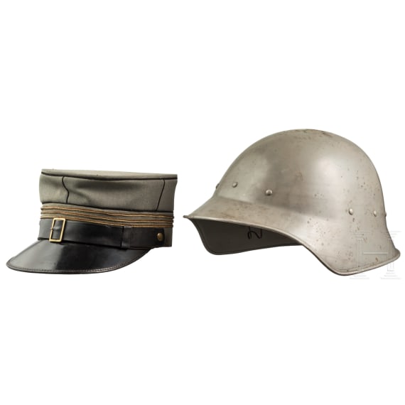 K&auml;ppi f&uuml;r einen Hauptmann und Stahlhelm, Schweiz, 20. Jhdt.