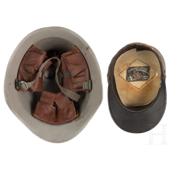 K&auml;ppi f&uuml;r einen Hauptmann und Stahlhelm, Schweiz, 20. Jhdt.