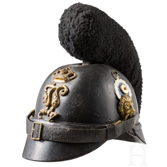Raupenhelm f&uuml;r Mannschaften, Bayern, 1860er Jahre