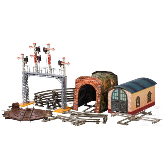 Ludwig und Maximilian Freiherr von Leonrod &ndash; Spiele aus der Jugendzeit - Eisenbahn-Zubeh&ouml;r Spurweite 0, Gebr&uuml;der Bing, N&uuml;rnberg