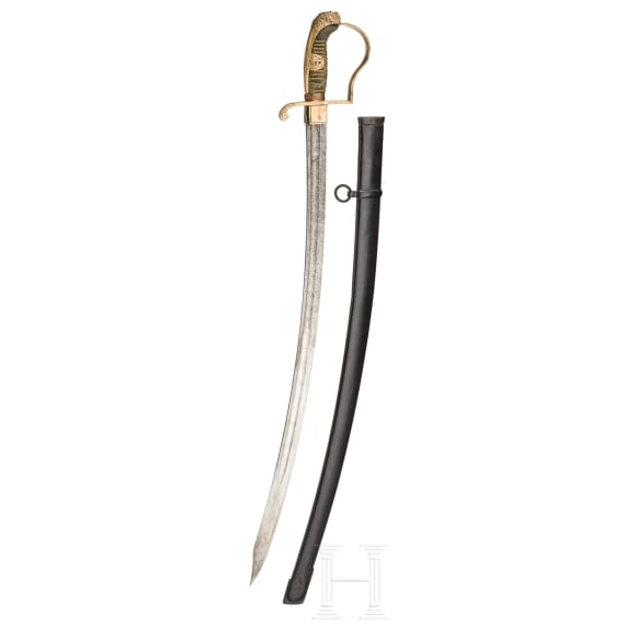 L&ouml;wenkopfs&auml;bel f&uuml;r Offiziere der Artillerie, Preu&szlig;en, um 1830