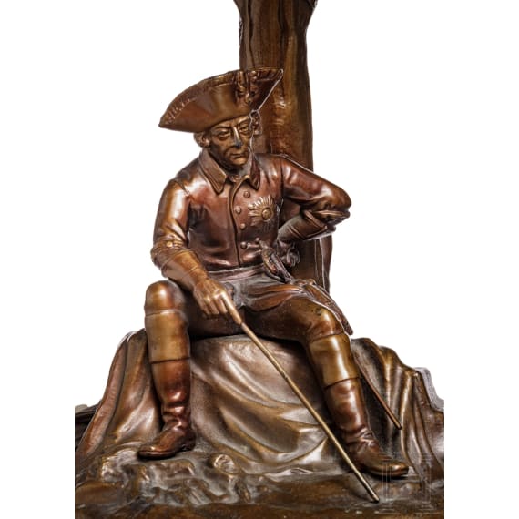 Tischlampe mit Figur K&ouml;nig Friedrich II., Preu&szlig;en, 20. Jhdt.