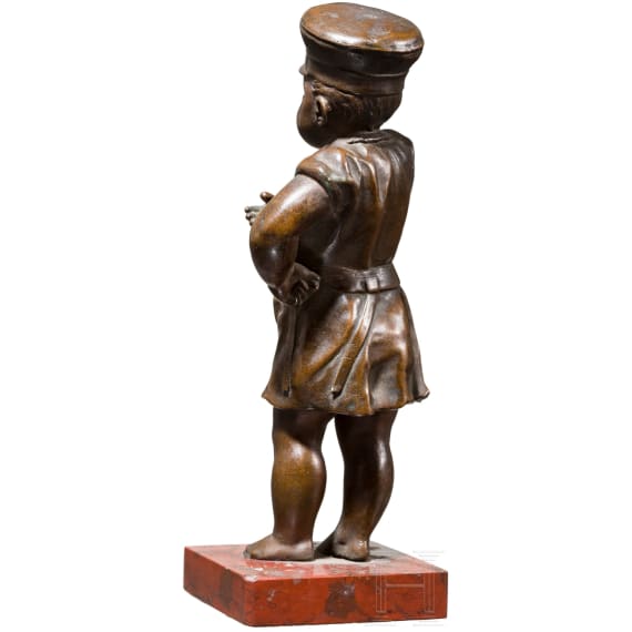 Bronzeskulptur eines preu&szlig;ischen Soldatenjungen